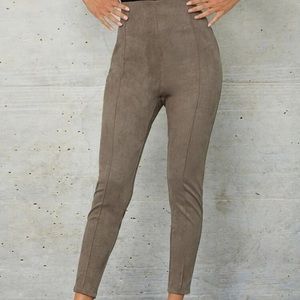 Suede pants